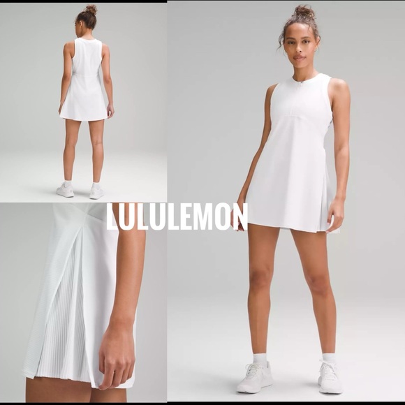 lululemon athletica Dresses & Skirts - Lululemon athletica Grid-Texture Sleeveless Linerless Tennis Dress size 10